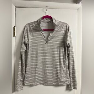 Lady Hagen Gray Geometric Top
